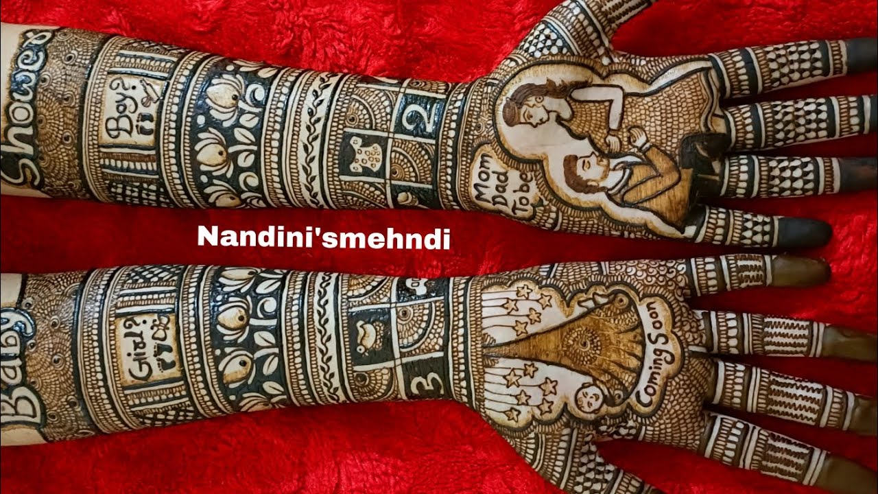 Baby shower mehndi full tutorial for beginners | Learn mehndi with Nandini'smehndi ✨