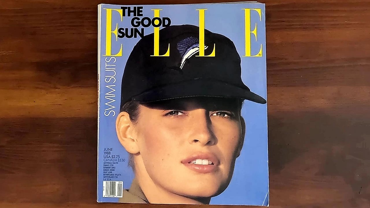 Elle June 1988 Estelle Lefébure, Cindy Crawford, Gail O'Neill | ASMR Magazine Flip Through