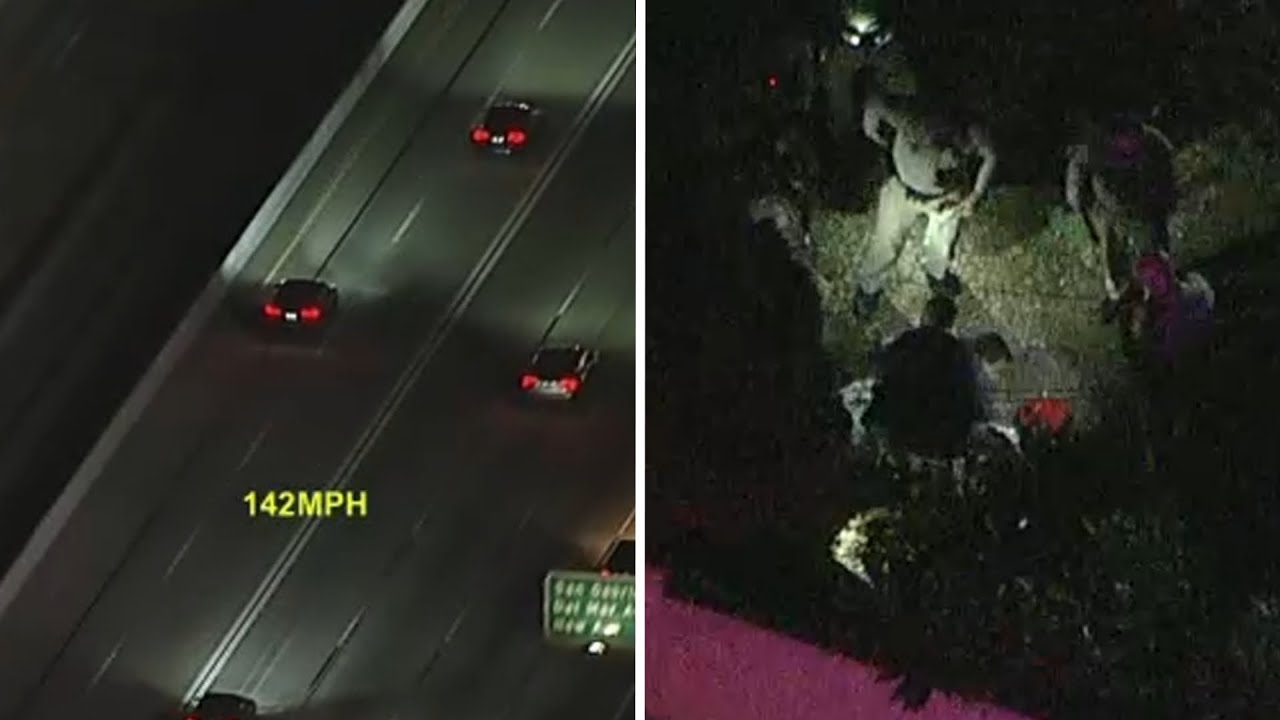 Driver arrested after dangerous 140+ mph chase ends in foot bail