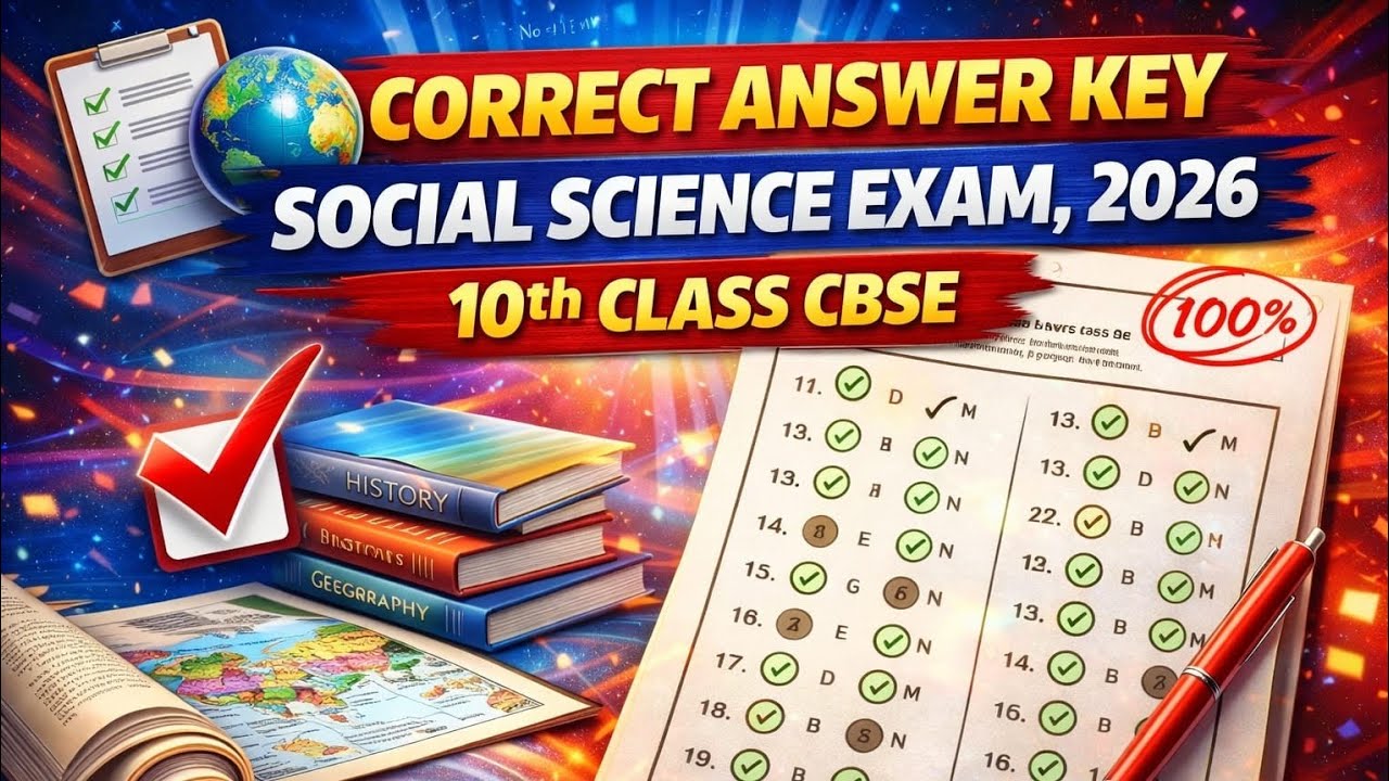 CORRECT ANSWERS OF SOCIAL SCIENCE EXAM 2026, 10TH CLASS, CBSE 