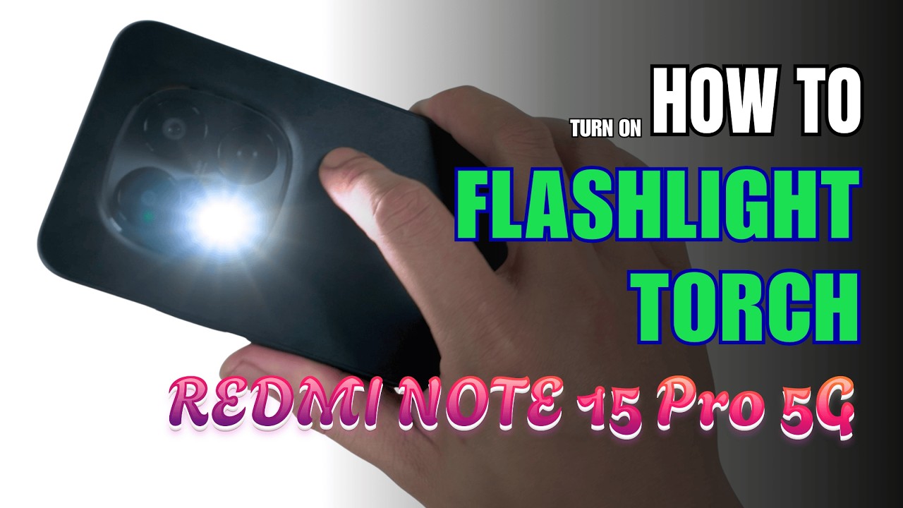 How to turn on Flashlight | Torch on Redmi Note 15 Pro 5G
