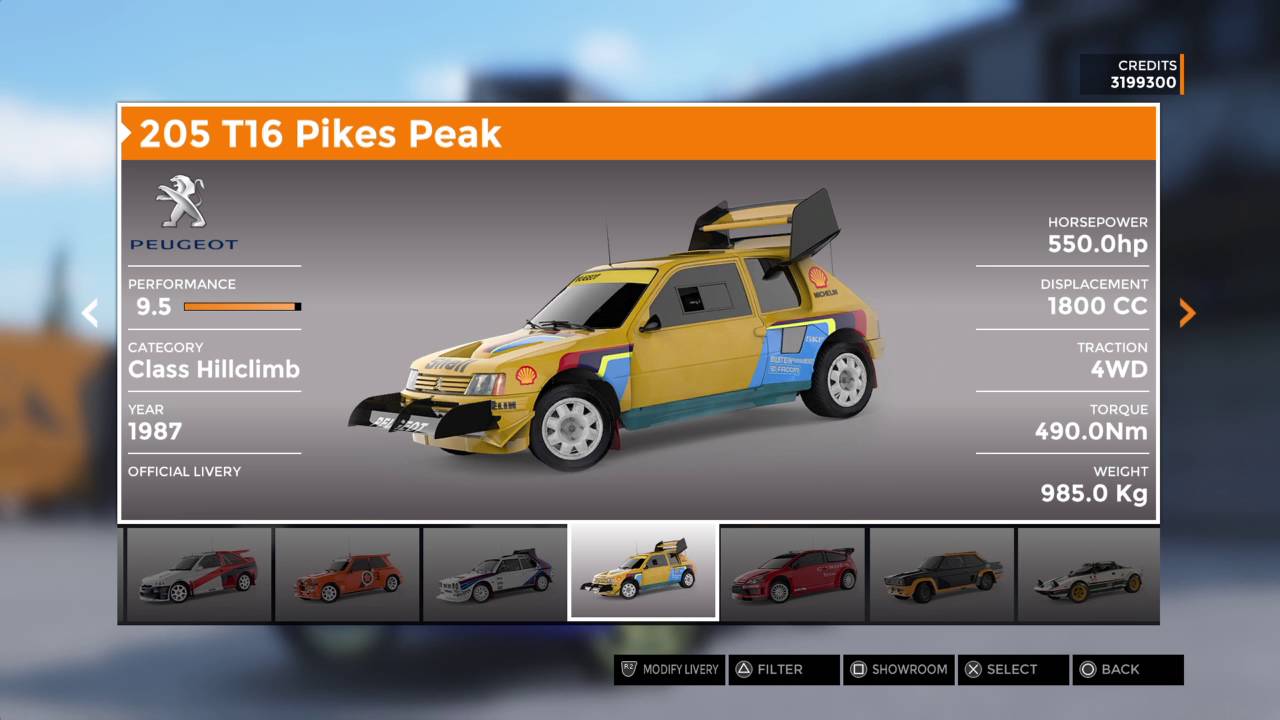 Sébastien Loeb Rally EVO - all cars, including DLC car packs.