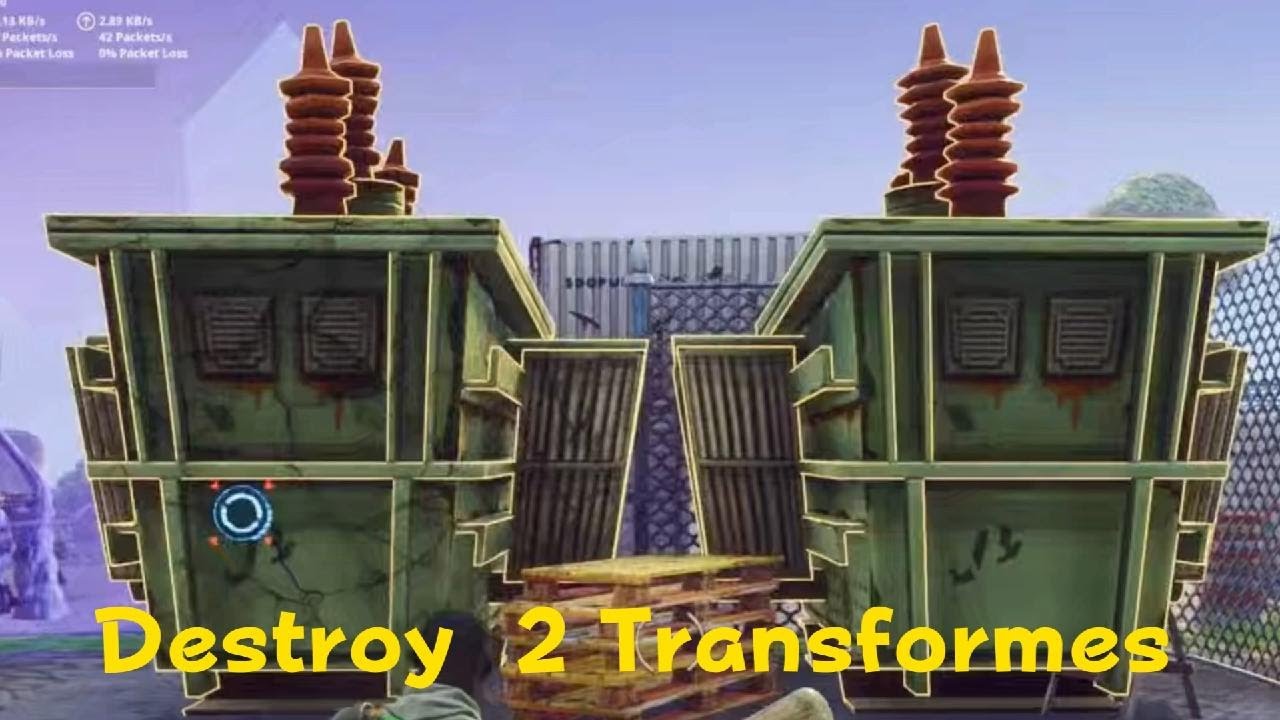 fortnite destroy 2 industrial power transformers