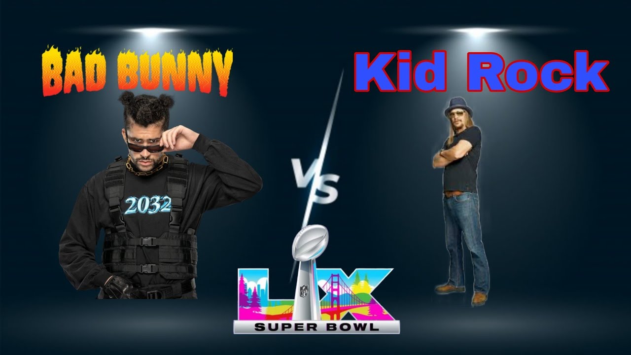 Breaking News Super Bowls Halftime Show Kid Rock Vs Bad Bunny Who Won