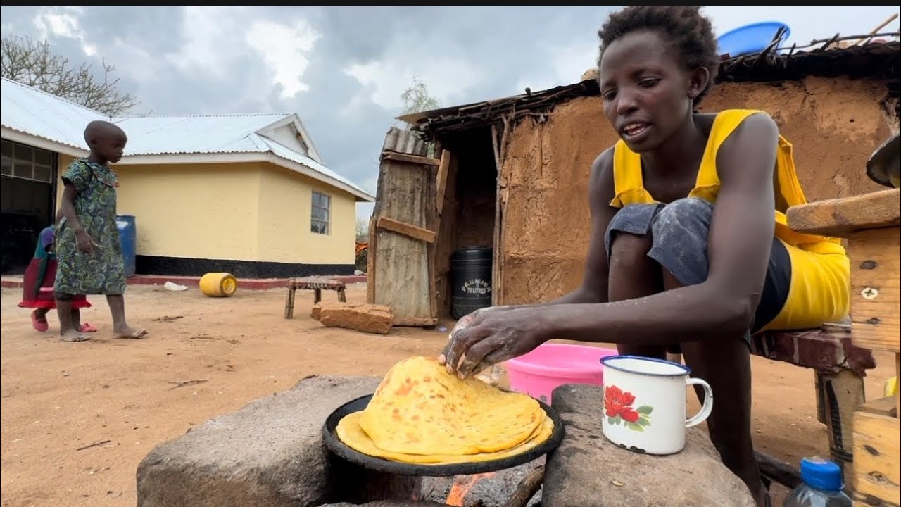 Chilly Morning in an African Village 🌄 Installing Window Glass & Cooking Soft Fluffy Chapatis!
