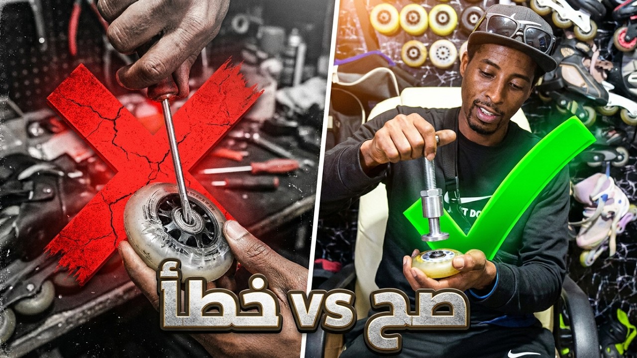 تعلم كيف اصلح عجلة حذاء تزلج