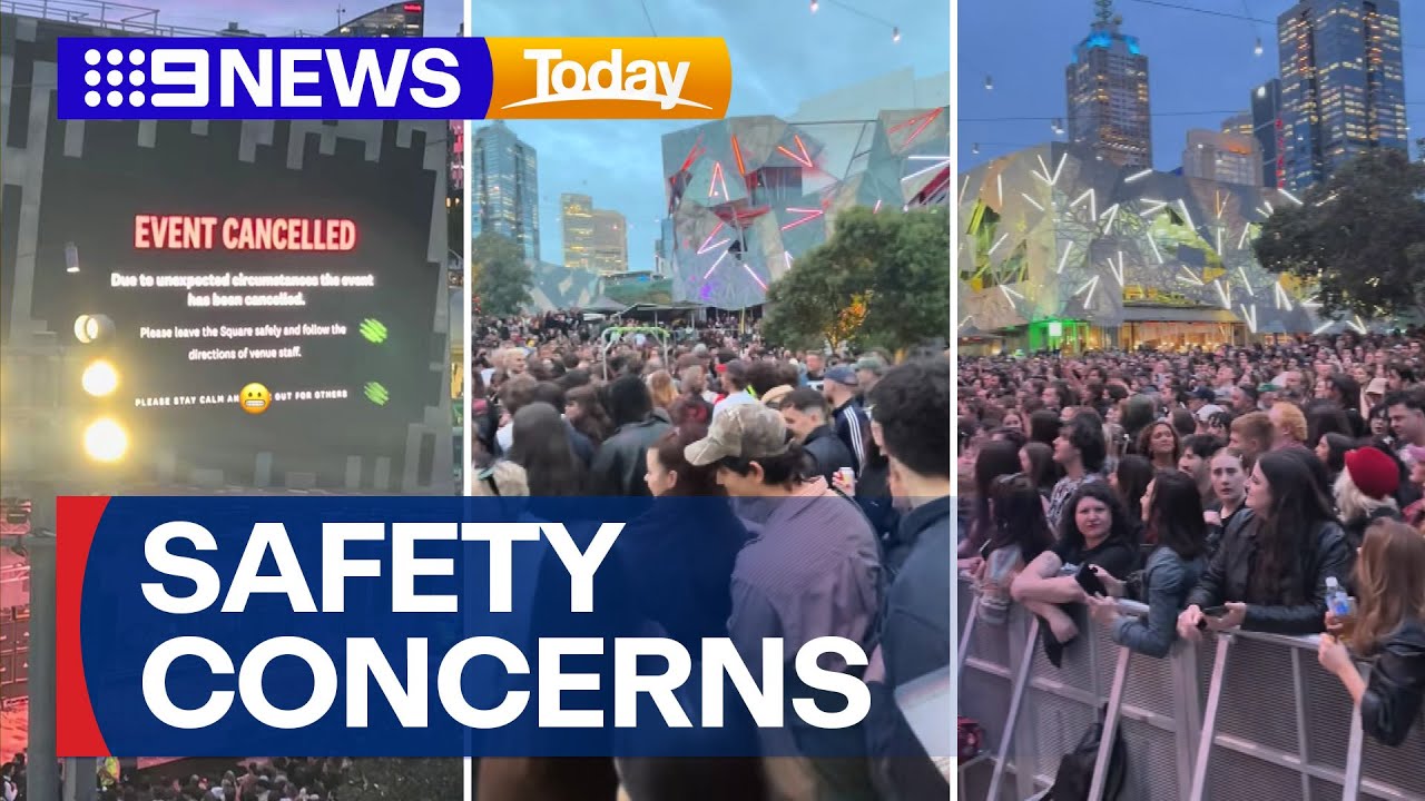Concert cancelled over fears of crowd crush | 9 News Australia