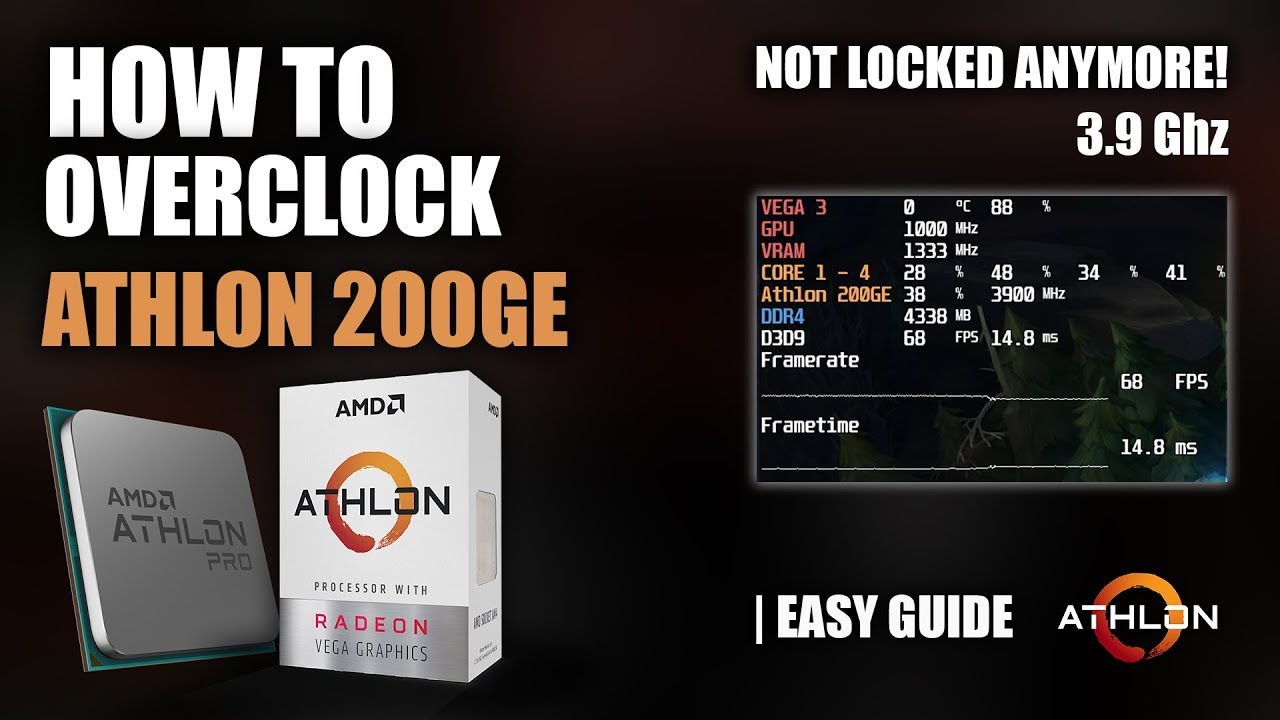 How to Overclock Athlon 200GE | Easy Mode (3.9Ghz) | MSI B350 Tomahawk