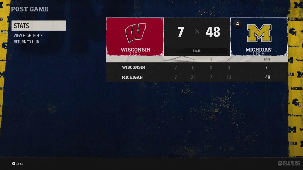 CFB26 B1GxSEC Wisconsin Badgers at Michigan Wolverines