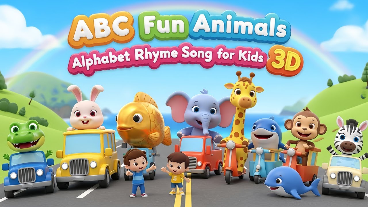 ABC Fun Animals Alphabet Rhyme Song for Kids 3D