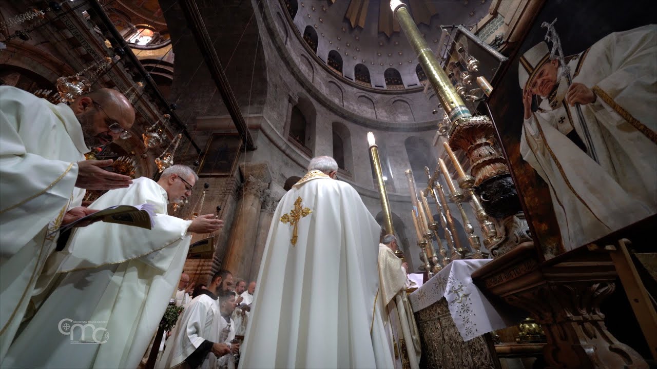 At the Holy Sepulcher: Mass for Pope Francis
