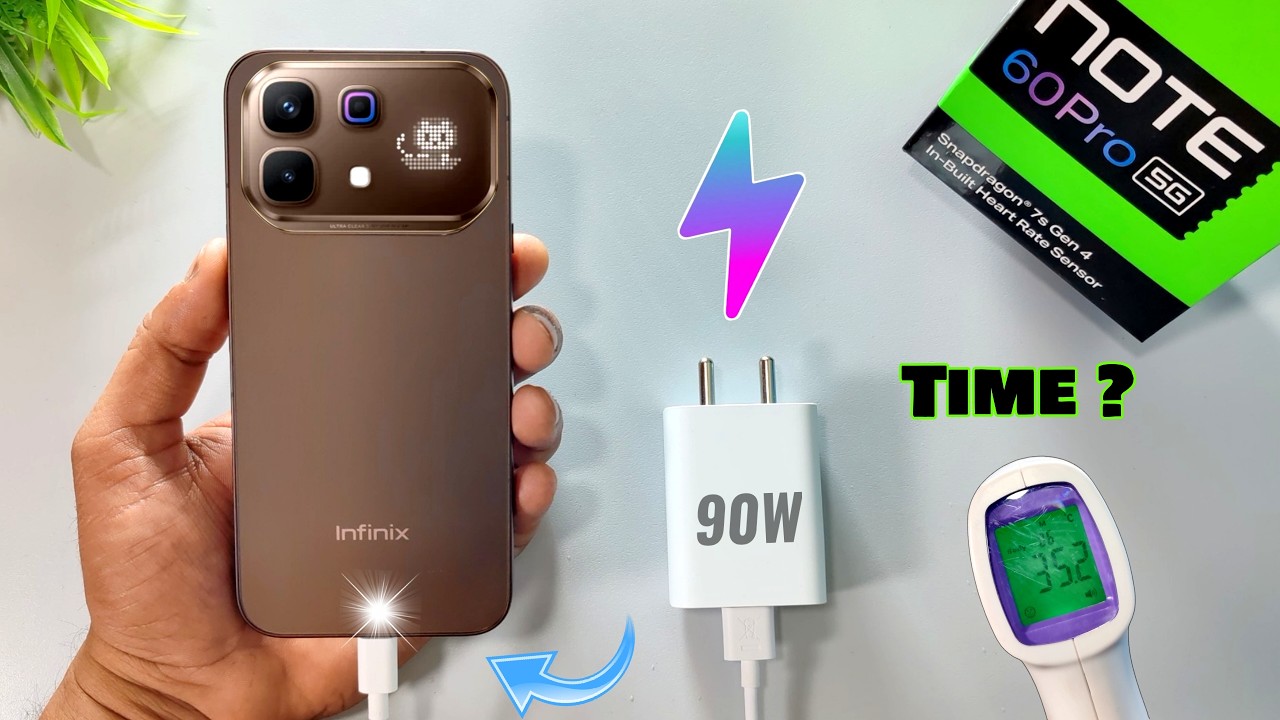 Тест зарядки Infinix Note 60 Pro | Время зарядки аккумулятора 6500 мАч при мощности 90 Вт?