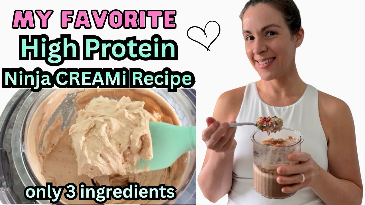 My Favorite High Protein Ninja Creami Recipe with only three ingredients and over 40g of protein!