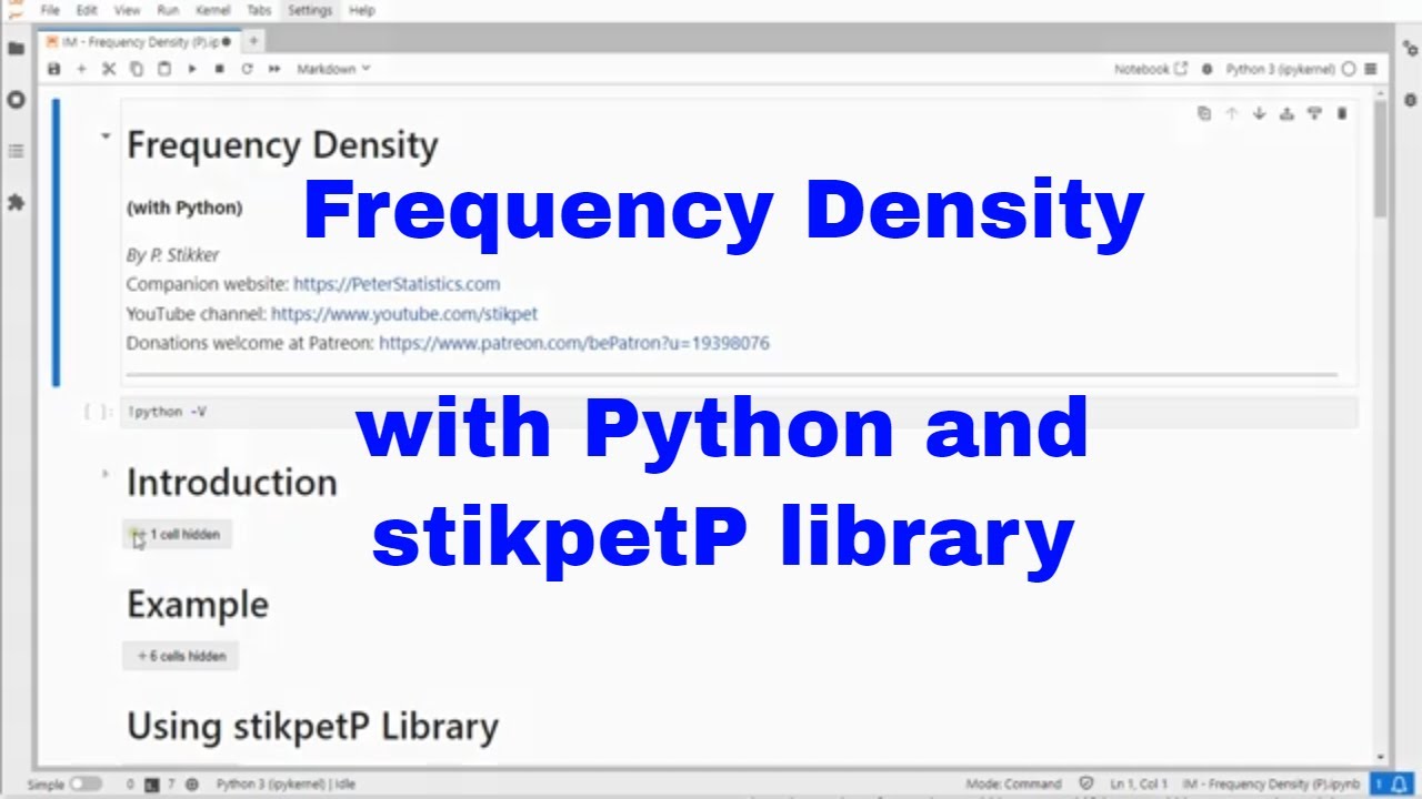 Python - Frequency Density with stikpetP