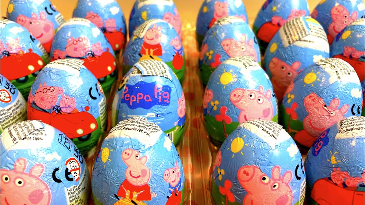 No talking ASMR Unboxing Chocolate Eggs Peppa Pig