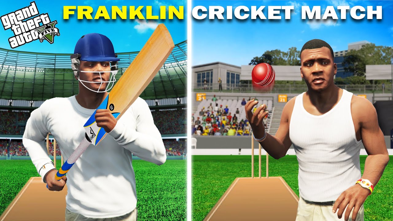 GTA 5 : Franklin Playing First Ever Cricket Match In GTA 5 ! (GTA 5 Mods)