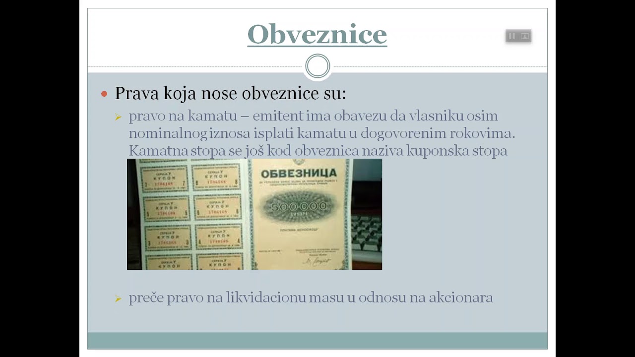 obveznice   finansijsko poslovanje
