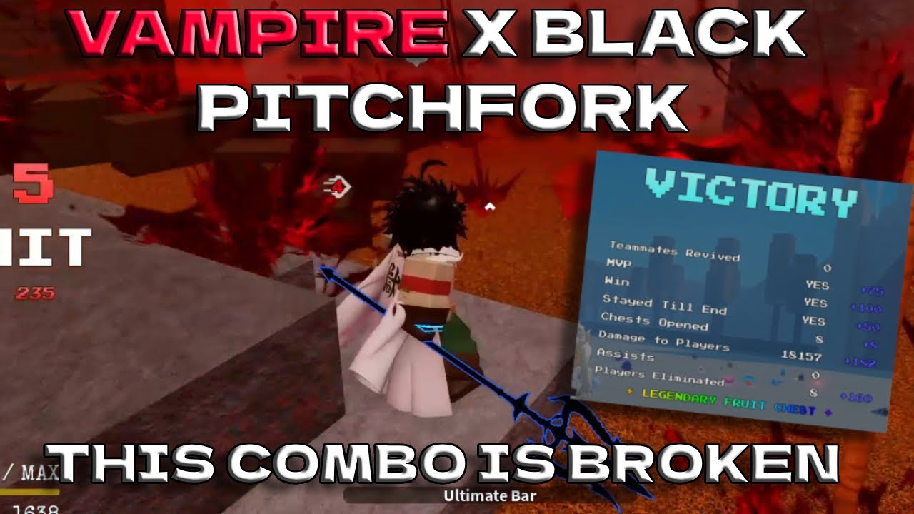 [GPO] VAMPIRE X DARK TRIDENT IS NOT A FAIR COMBO IN BATTLE ROYALE | 18000 Damage