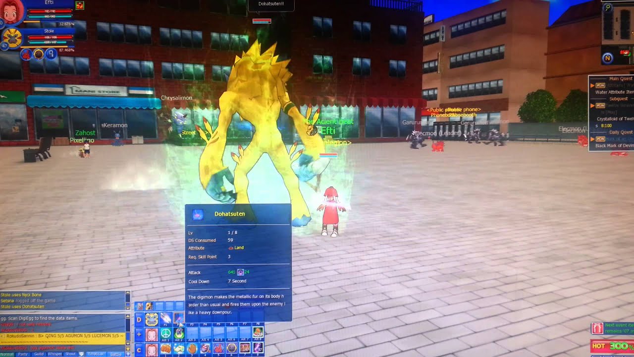 Digimon Masters Online - Sharmamon Skills
