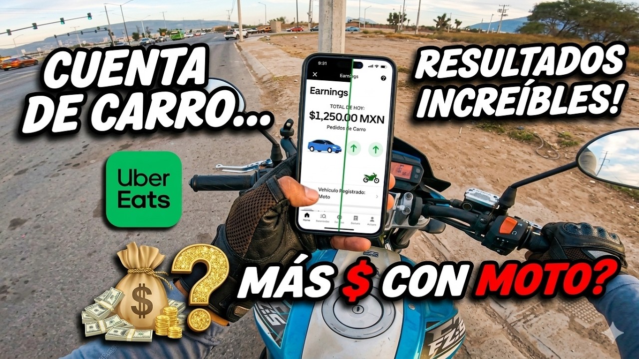Uber Eats en MOTO con cuenta de CARRO 🚗💨 | Mi experiencia y ganancias 