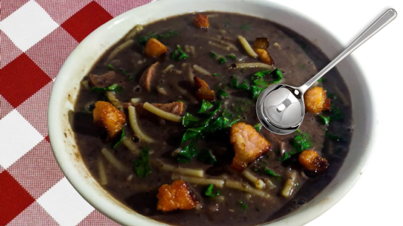 Receita de Sopa Rápida de Feijão Preto - Sopa Fácil de Feijão Preto