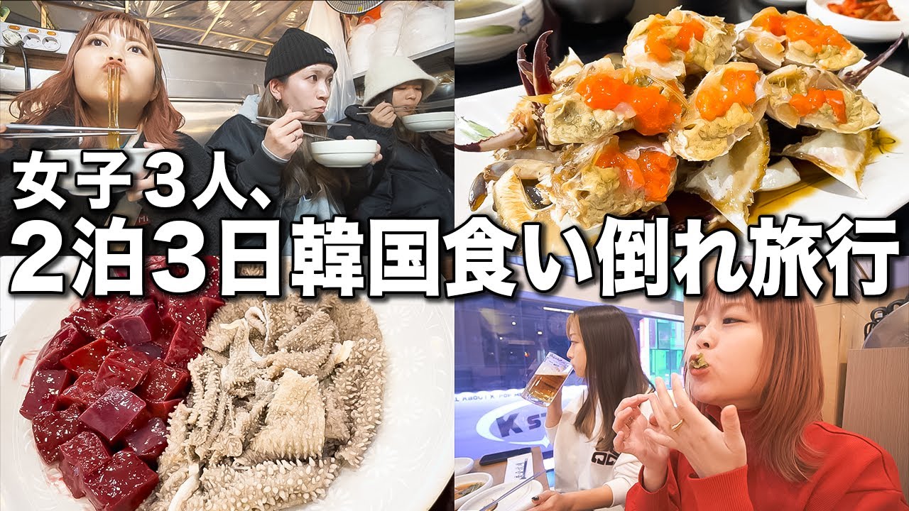 友達と2泊3日で韓国食べ飲み三昧旅行が最高すぎたぁ！！【明洞・広蔵市場】