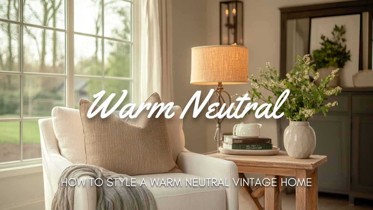 🌿 How to Style a Warm Neutral Vintage Home – Timeless & Inviting!