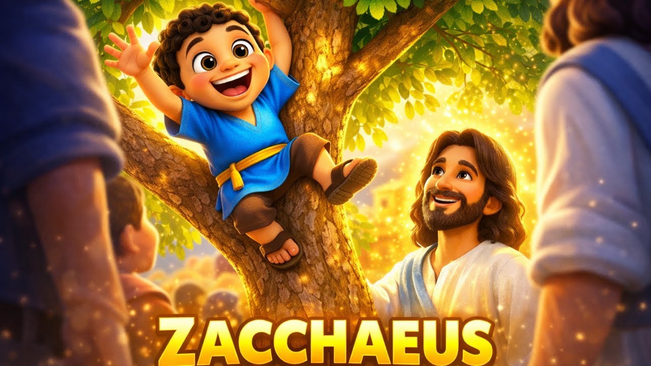 Zacchaeus Climbs the Tree 🌳 | Bible Story for Kids | Jesus Loves Everyone | Christian Kids Animation