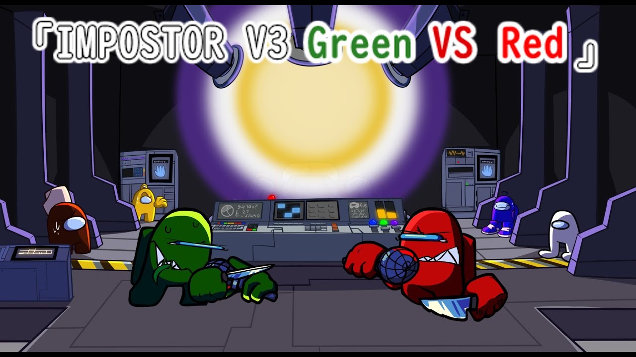 #17 FNF実況【Friday Night Funkin' │VS IMPOSTOR V3 Green VS Red│おまけ曲付き】恋人同士の2人がついに大喧嘩！？#ゆっくり実況