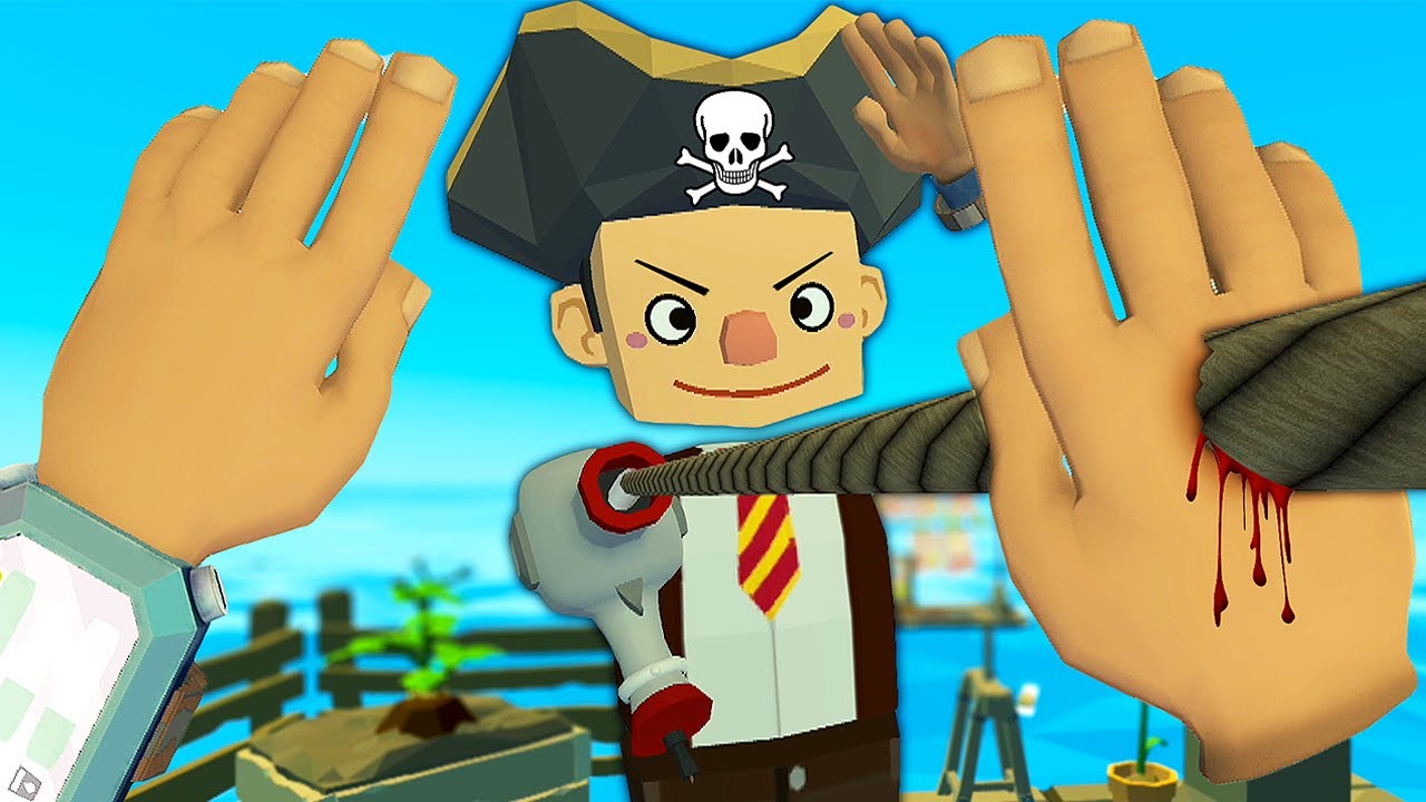 Defending Our Raft from PIRATES - OceanCraft VR Multiplayer