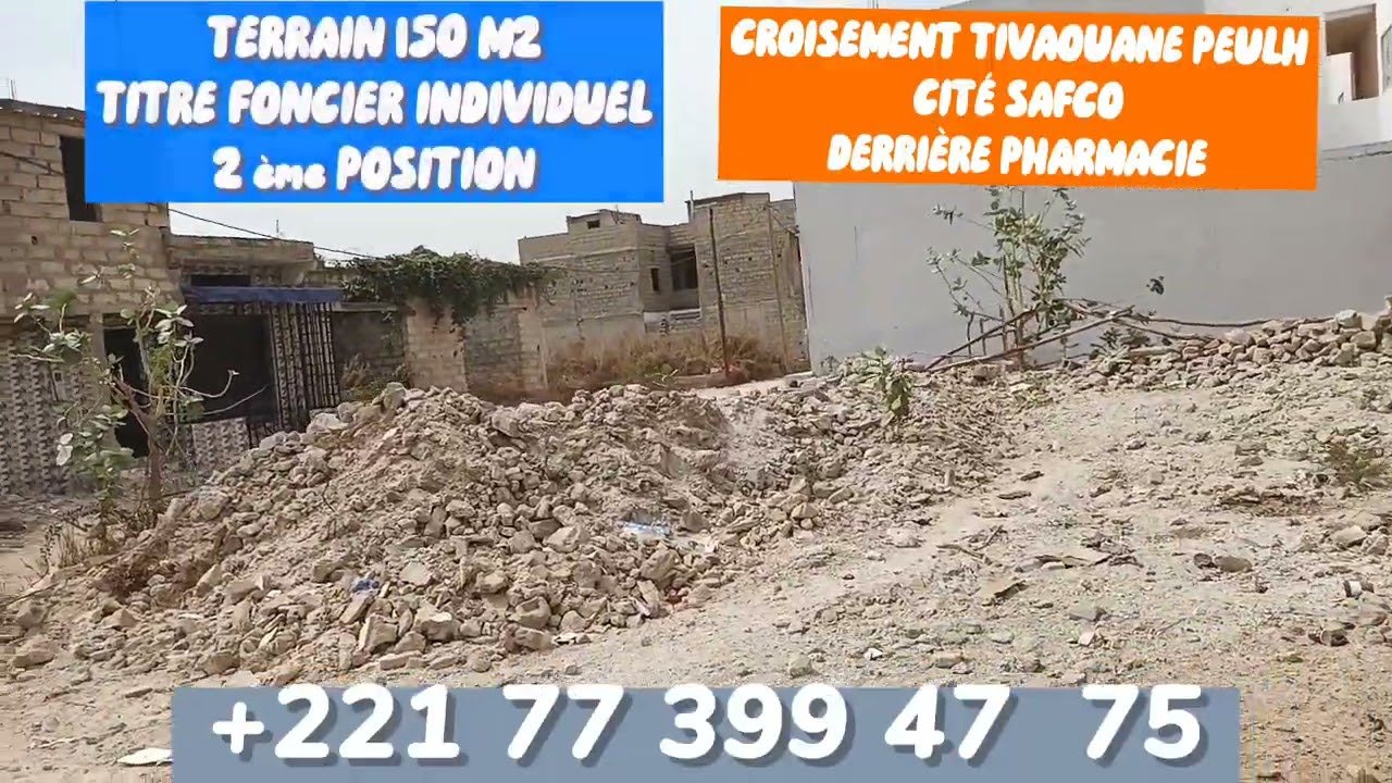 150 M2  ANGLE À VENDRE CITÉ SAFCO/+221773994775