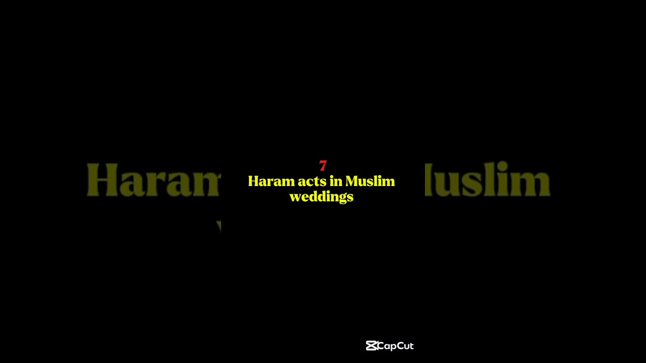 7 Haram acts in Muslim weddings ❌ #islam #shorts #wedding