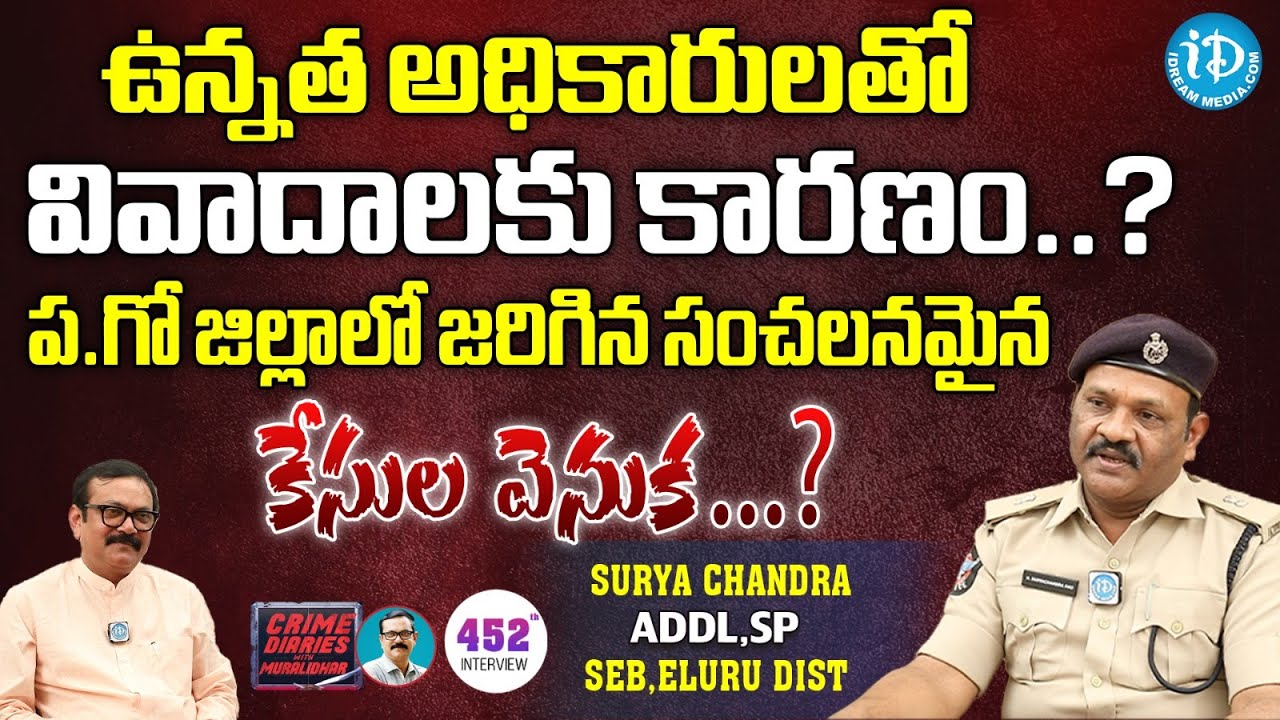 Eluru Additional SP Surya Chandra Exclusive Interview | Crime Diaries With Muralidhar | iDream News