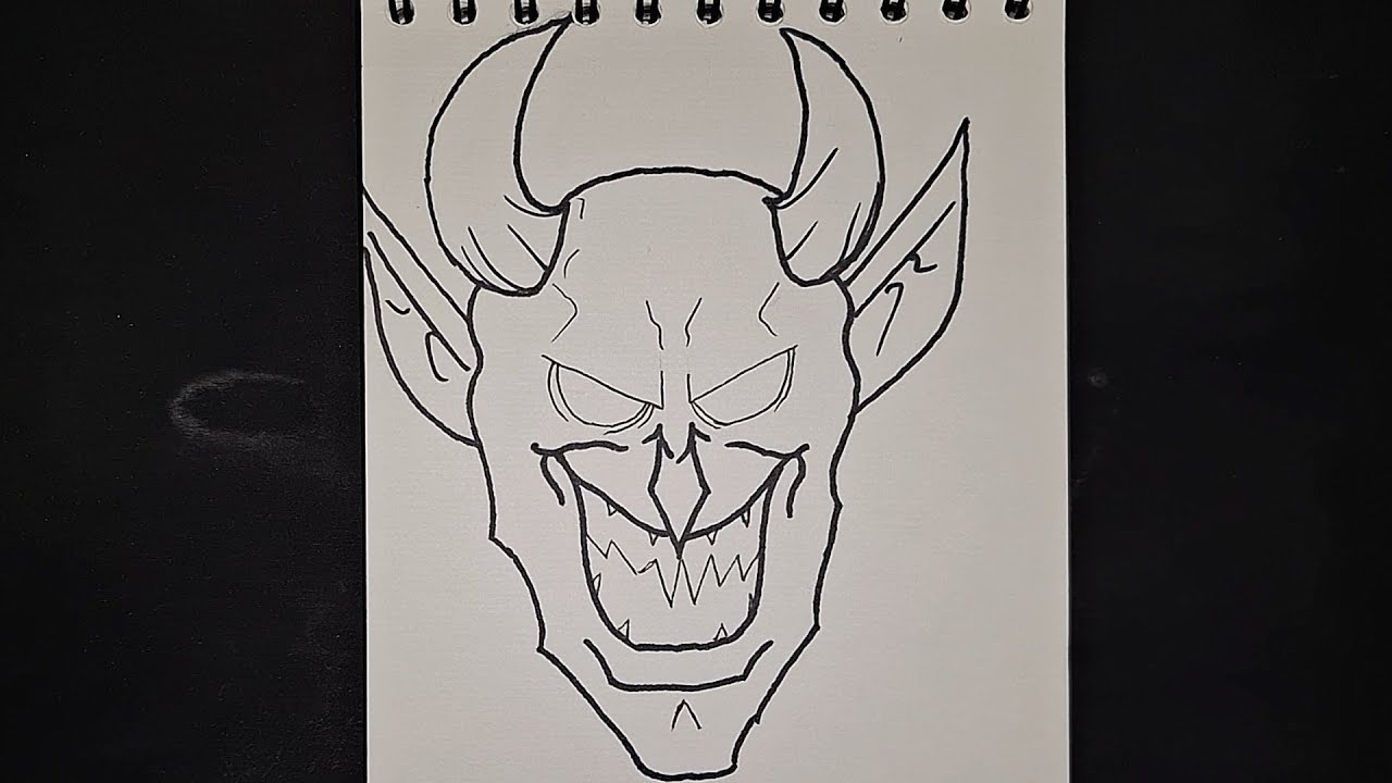 Mračni Demon Crtež - Drawing Process