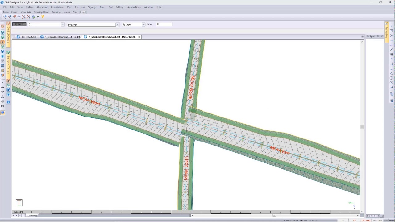 CIVIL DESIGNER Software open classroom - Stockdale roundabout design and IFC data export