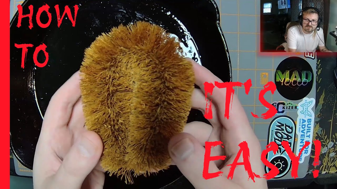 How To Clean Cast Iron | Tawashi Scrub Brush