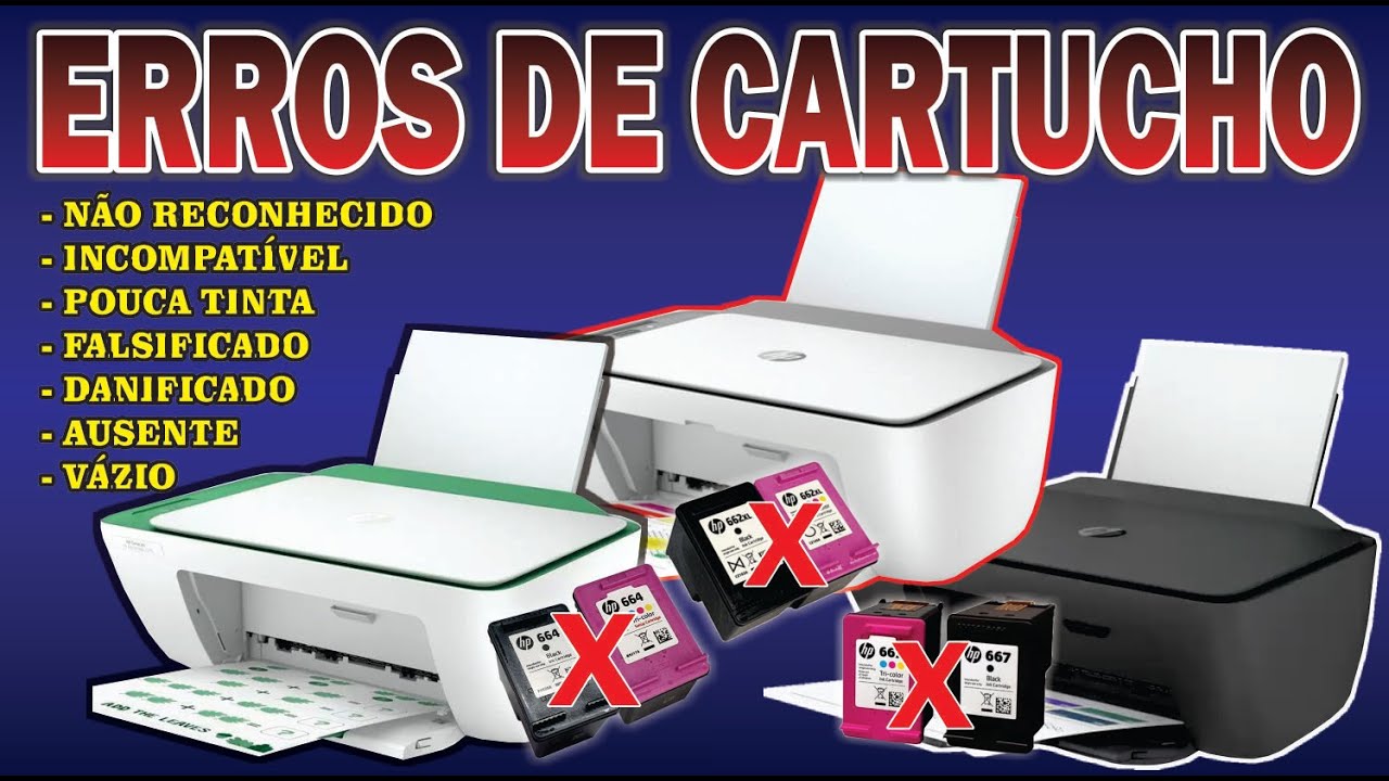 COMO resolver ERROS de cartuchos na impressoras HP