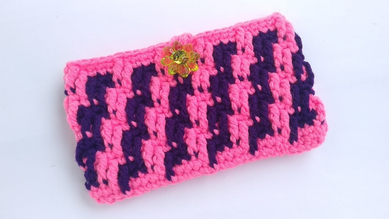 How to Crochet a Phone Pouch (Apache Tears)