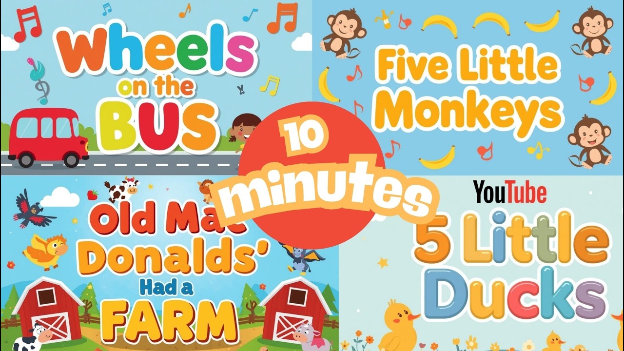 Ultimate Nursery Rhymes Collection 🐵🦆🚌 | Kids Songs Compilation