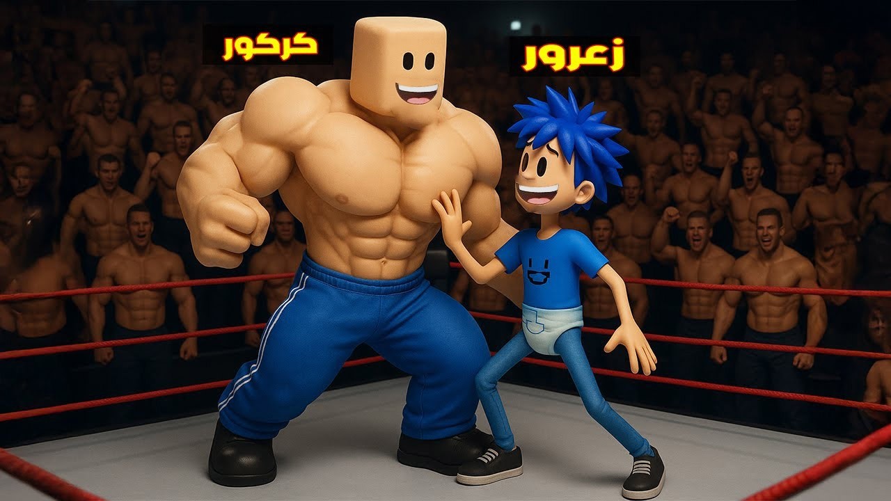 فلم روبلوكس : زعرور القوي يدرب كركور السمين 24 ساعة في اليوم الواحد ( دودو البطل ) 😱🔥
