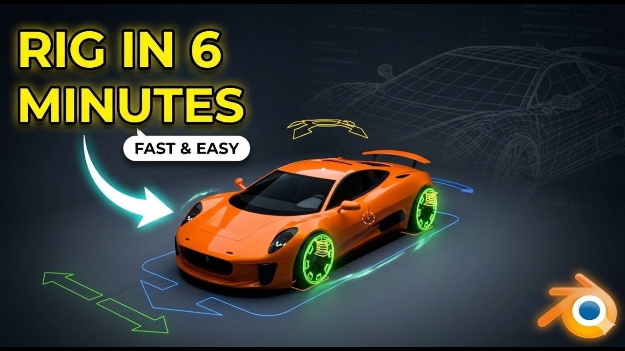 How to Rig a Car in Blender 4.3 (Fast & Easy)