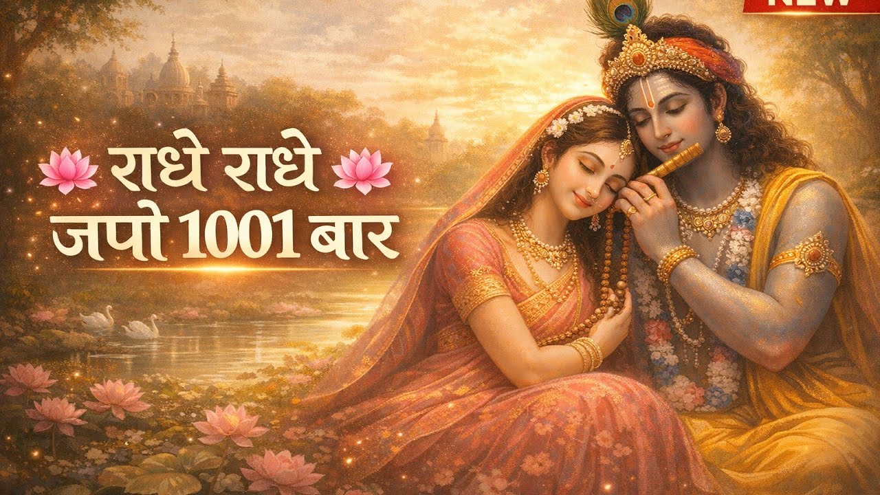🌼RADHE RADHE  🙏राधे राधे का जाप 1001 बार # सुनते ही मन शांत हो जाए 🌼