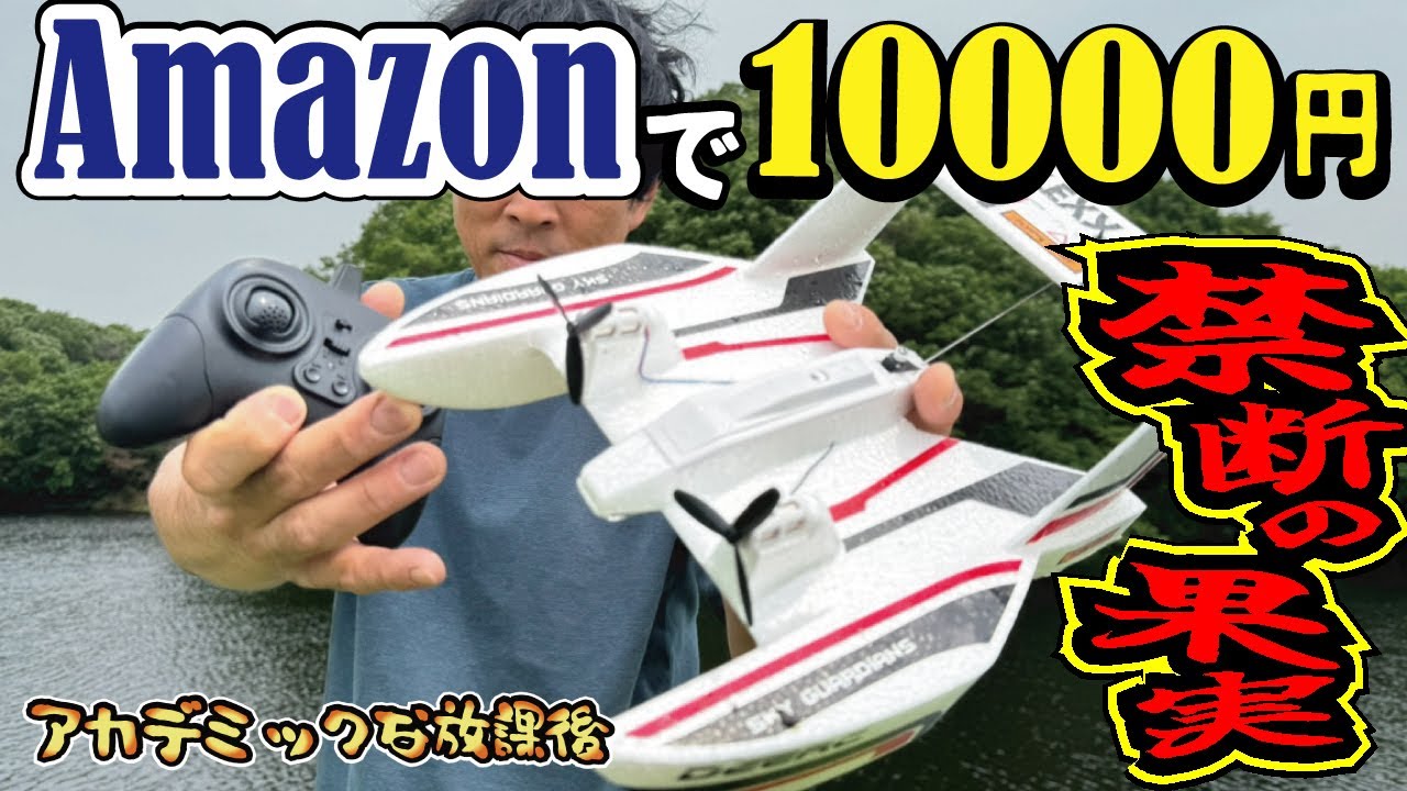 【遭難】Amazonでラジコン水上飛行機を購入！操縦不能の結果サバイバルが発生しました！救出できるのかそれとも楽天で買いなおすのか？