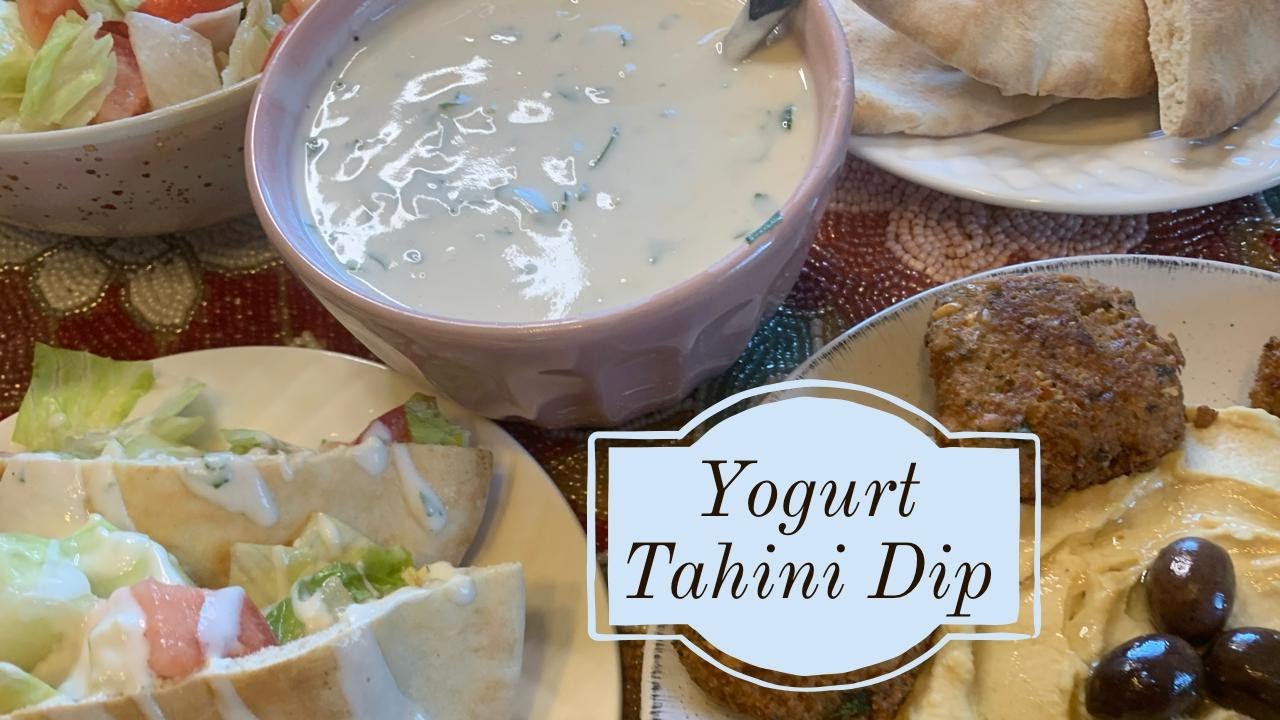 Tahini Yogurt Dip | How to Make Tahini Sauce Recipe | Mediterranean Dip Recipe | YumVegCooking