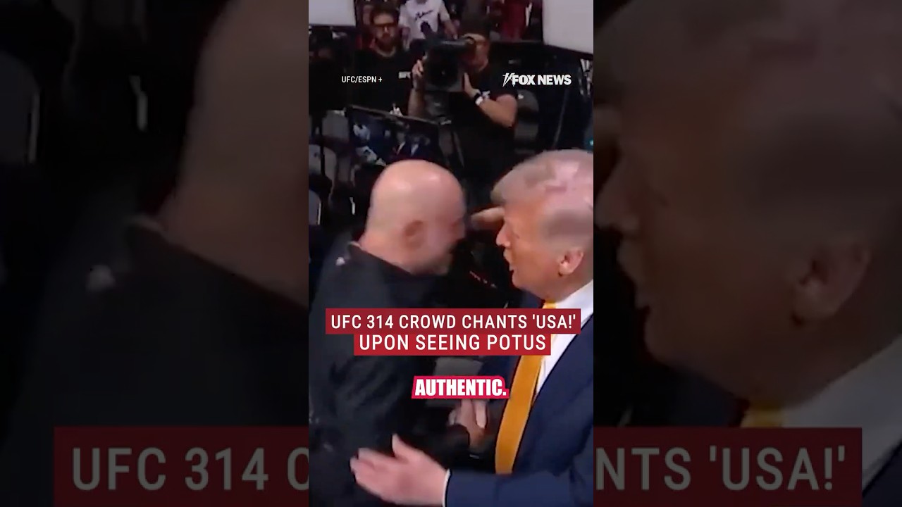 Donald Trump met with roaring reception at UFC 314 #ufc  #ufc314 #trump #danawhite