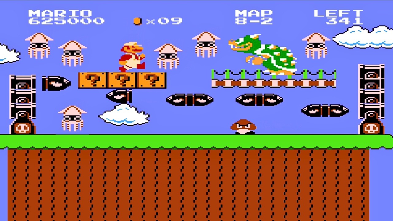 Super GE Bros World 8! Nes Super Mario Bros Walkthrough