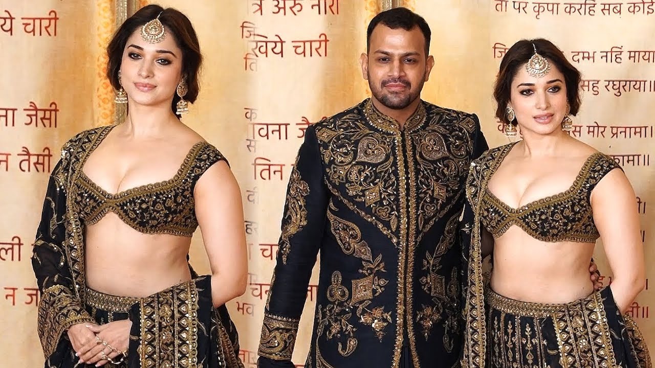 Tamanna Bhatia TWINNING With Mystery Man at Anant Ambani-Radhika Merchant Wedding Reception 🔥