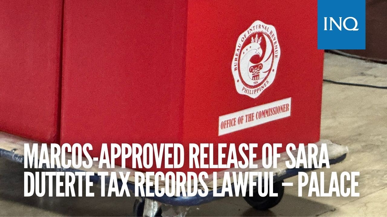 Marcos approved release of Sara Duterte tax records lawful &ndash; Palace