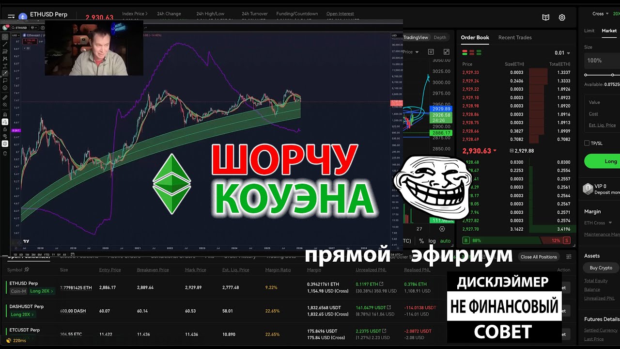 ШОРЧУ ПРОГНОЗ БЕНА КОЭНА 🔴 КРИПТО ПРЯМОЙ ЭФИРИУМ