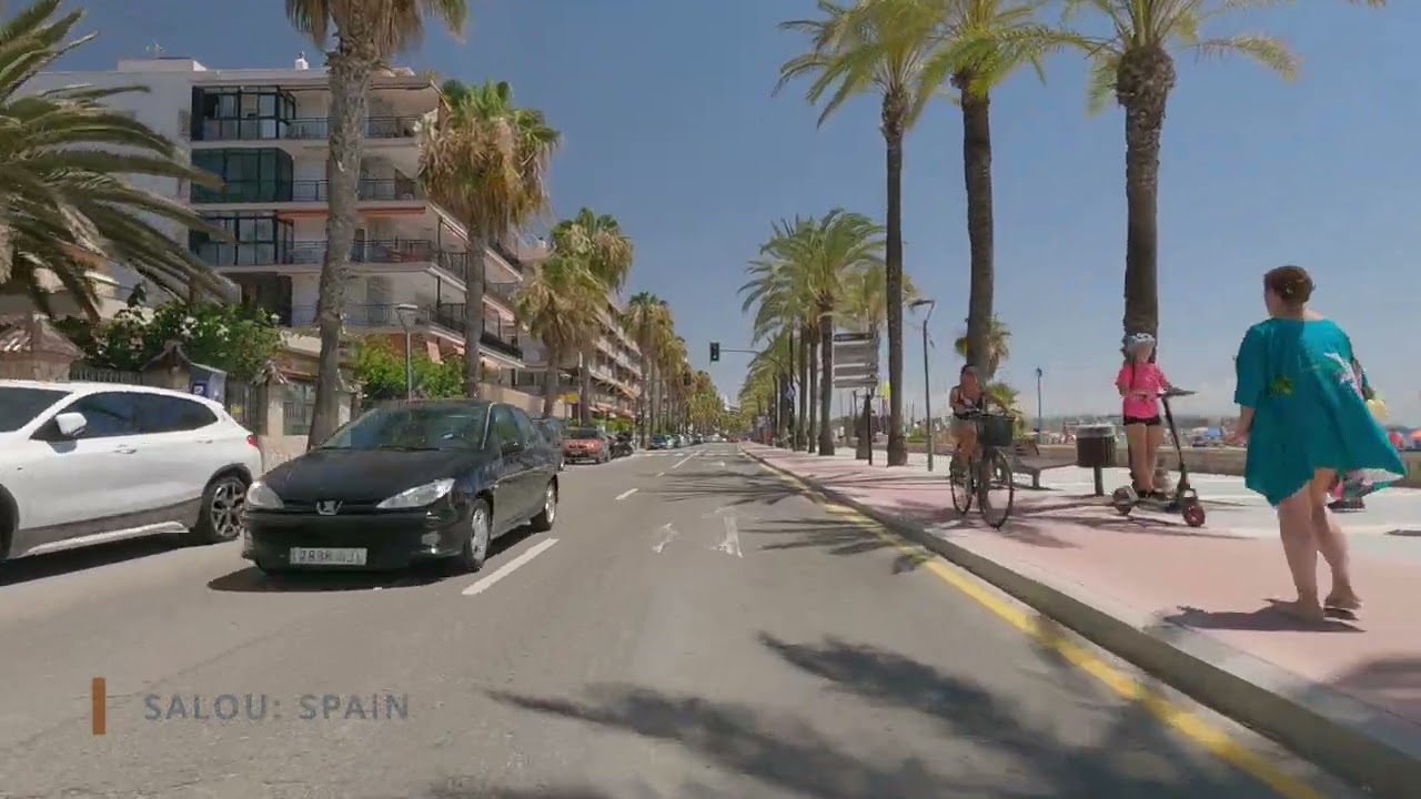 Sunday Seaside SALOU: SPAIN 4K Drive
